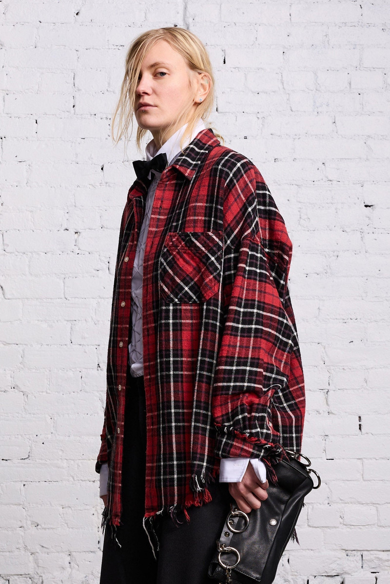 RELAXED WORKSHIRT - RED AND BLACK 2