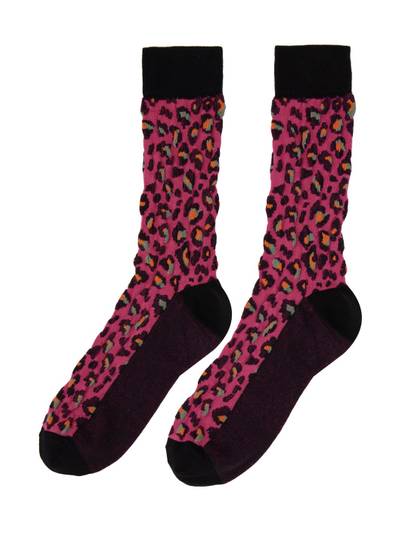 VERSACE Pink Leopard Socks outlook