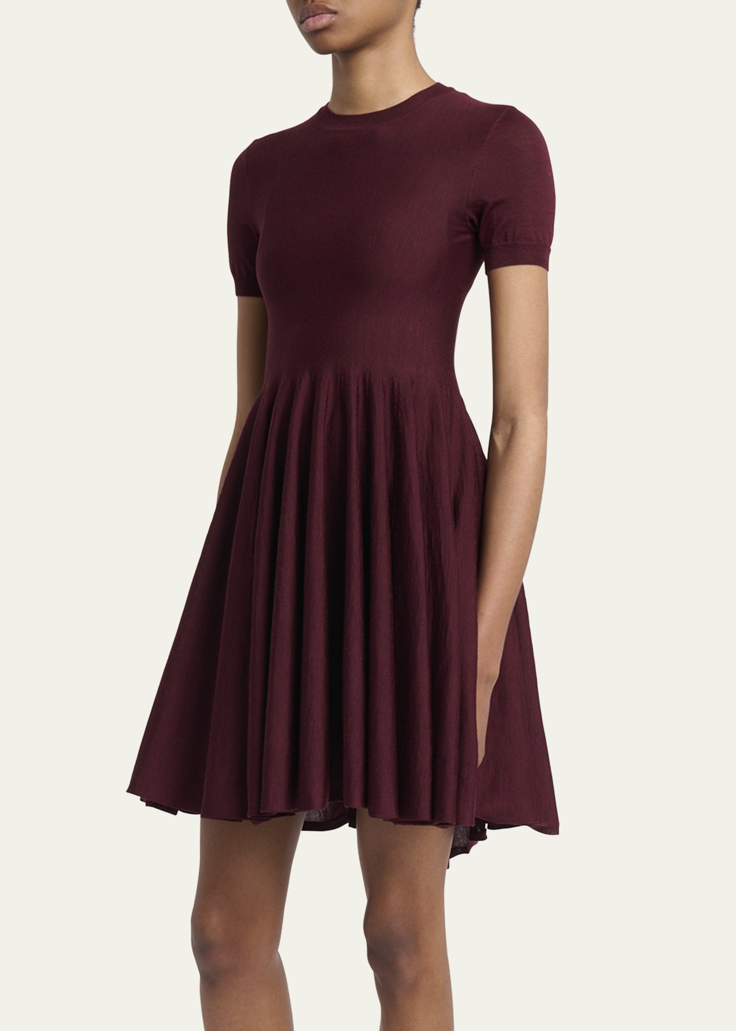 Short-Sleeve Fit-&-Flare Mini Dress - 4