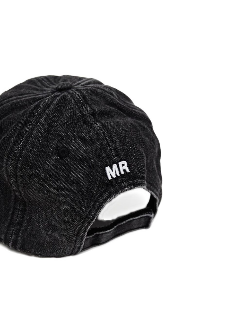 embroidered-logo washed denim cap - 3