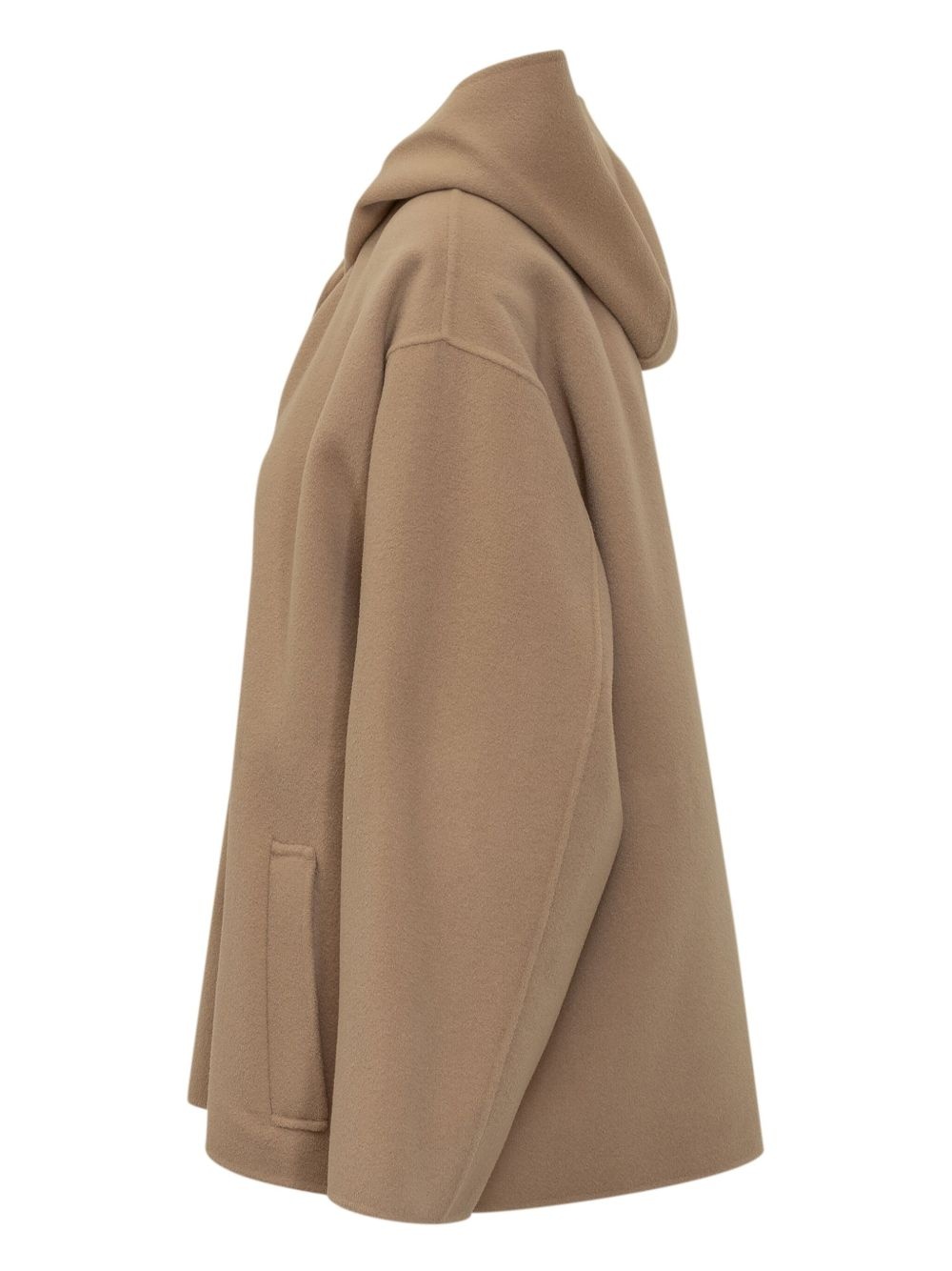 hooded wool coat - 3