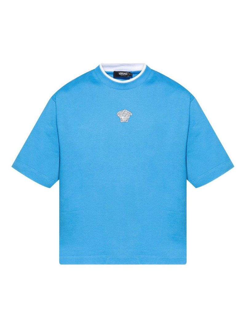 Medusa-embroidered T-shirt 1