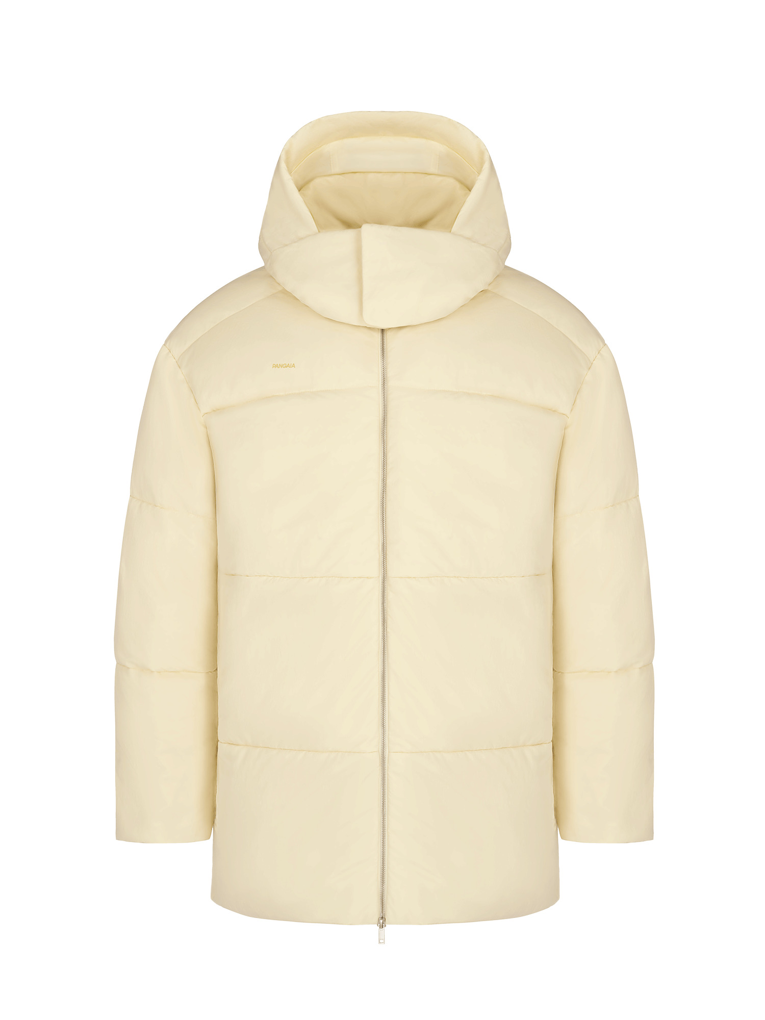 Womens Flower-Warmth Recycled Nylon Long Puffer - Rind Yellow - 1