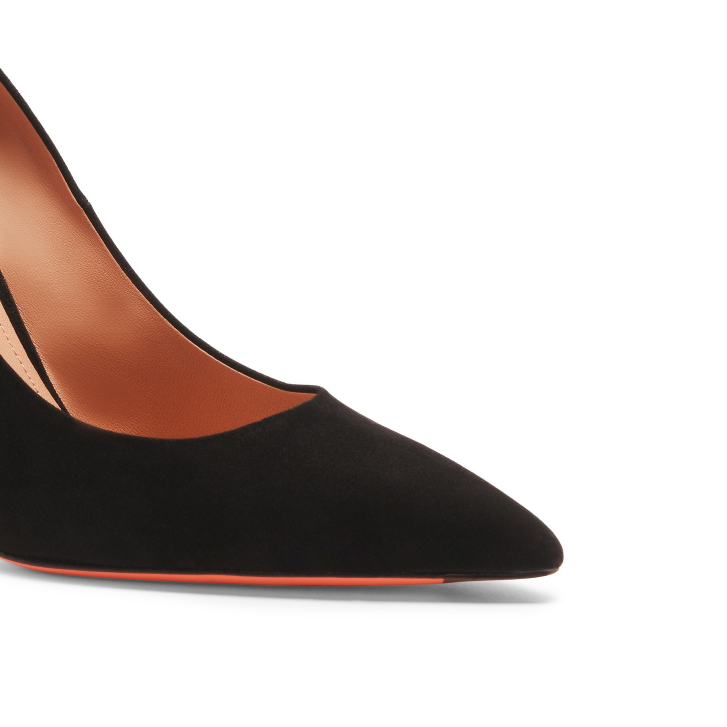 Women's black suede high-heel pump - 5