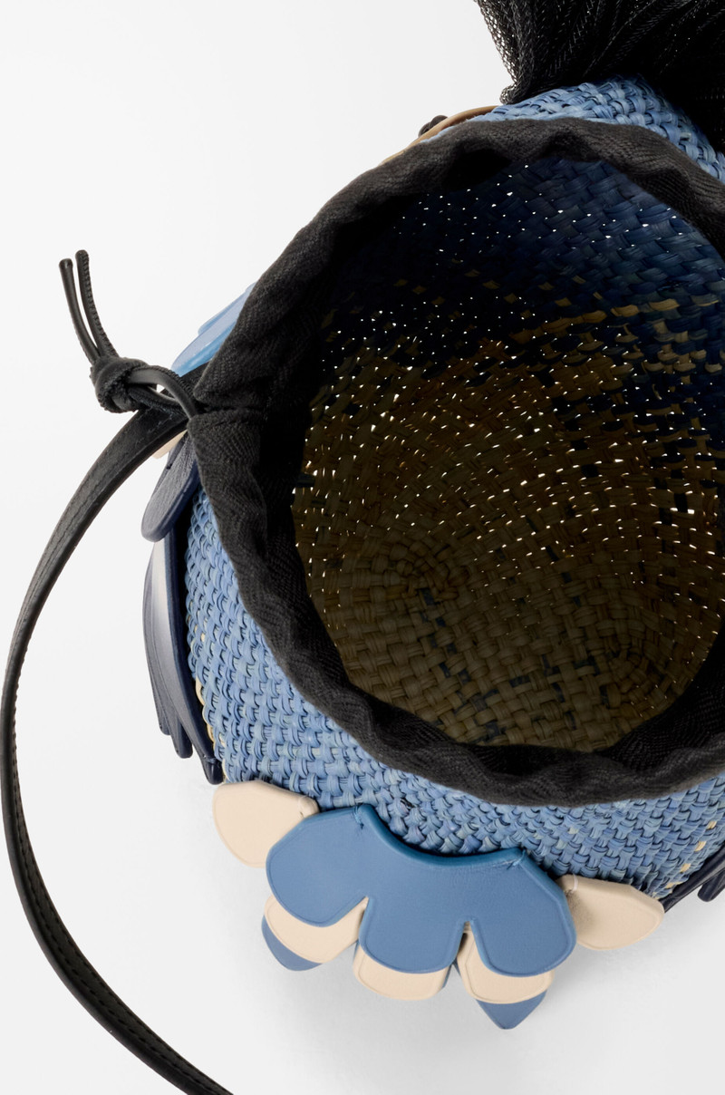 Bird bag in iraca palm and calfskin 6