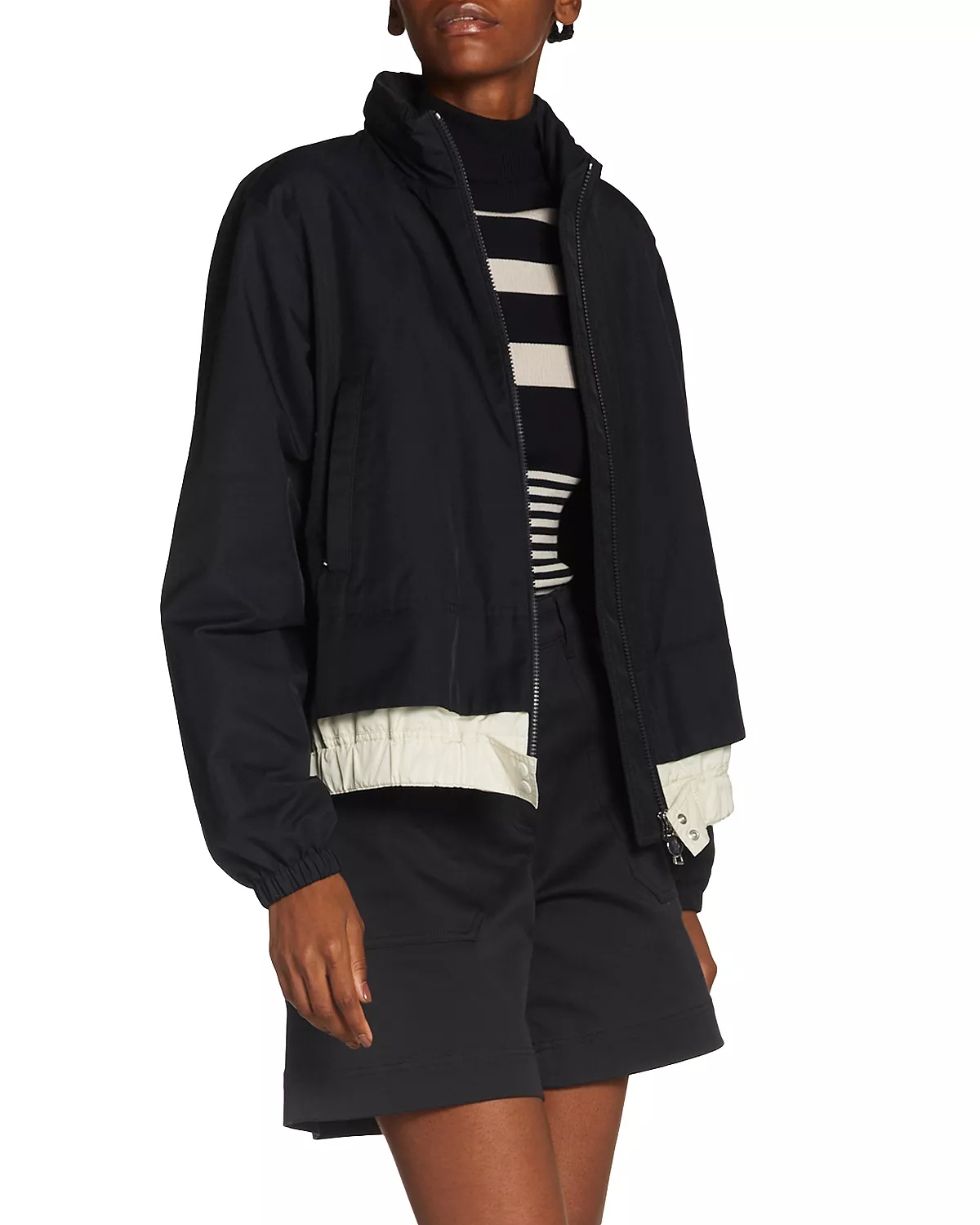 Janze Twill Contrast Jacket with Packable Hood - 2