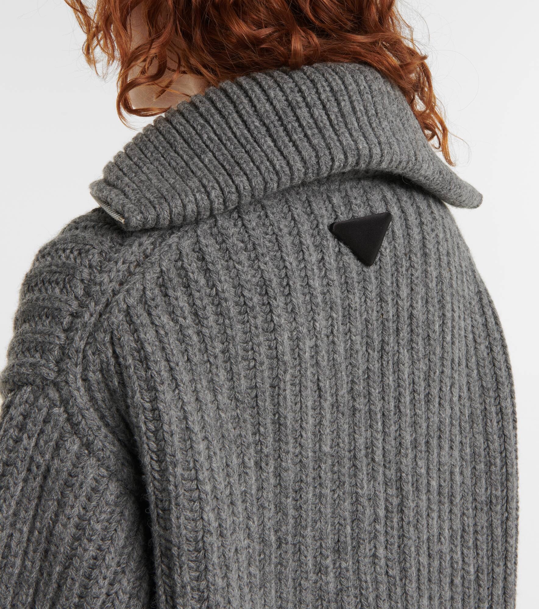 Ribbed-knit zipped cardigan - 5