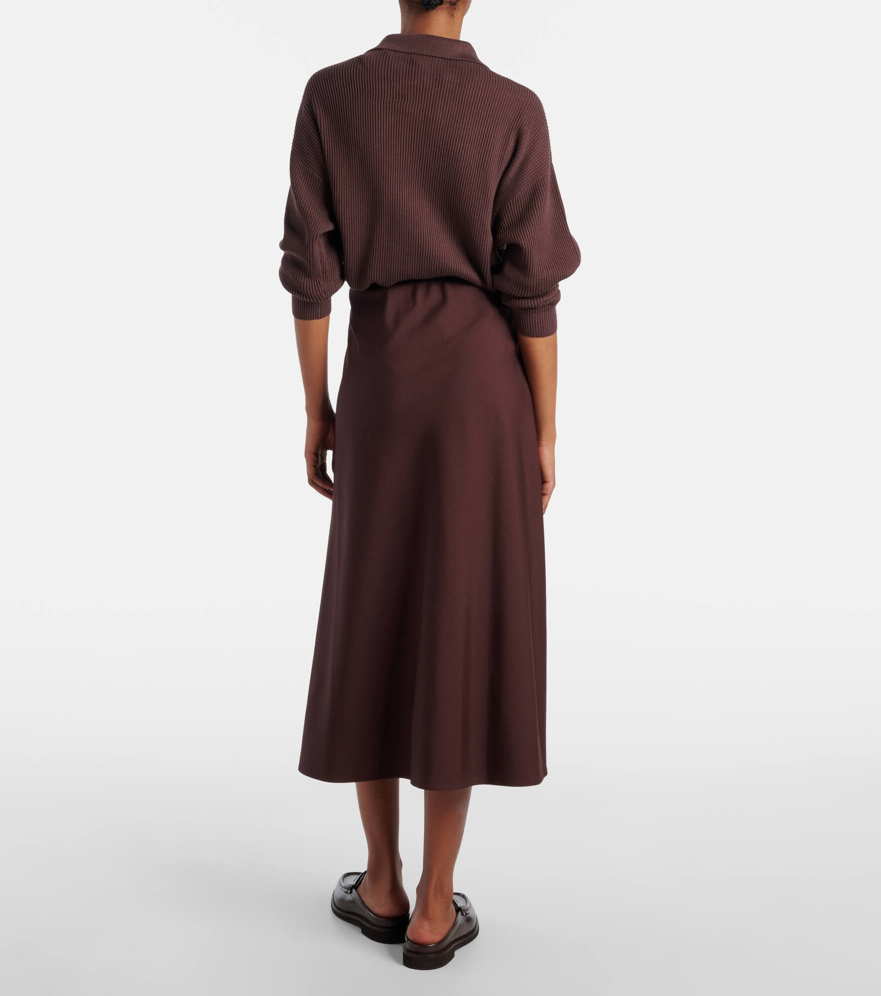 Wool-blend midi skirt - 3