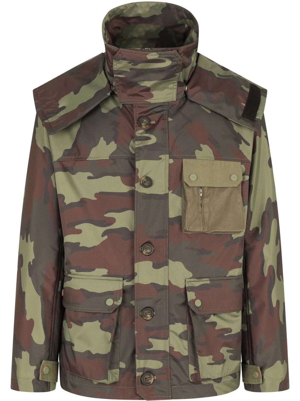 camouflage-print rain jacket - 1