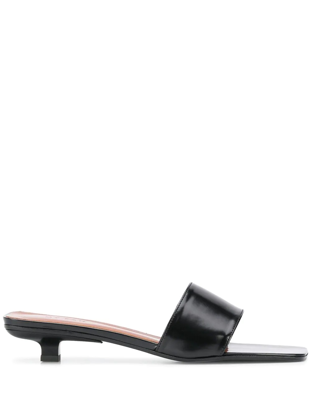 square toe low heel sandals - 1