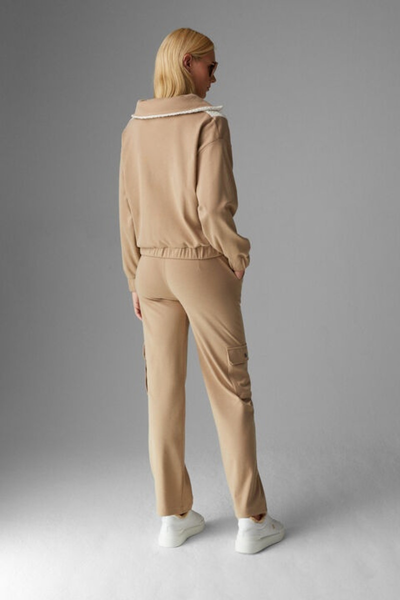 Tamina half-zippered sweater in Beige/Off-white 3