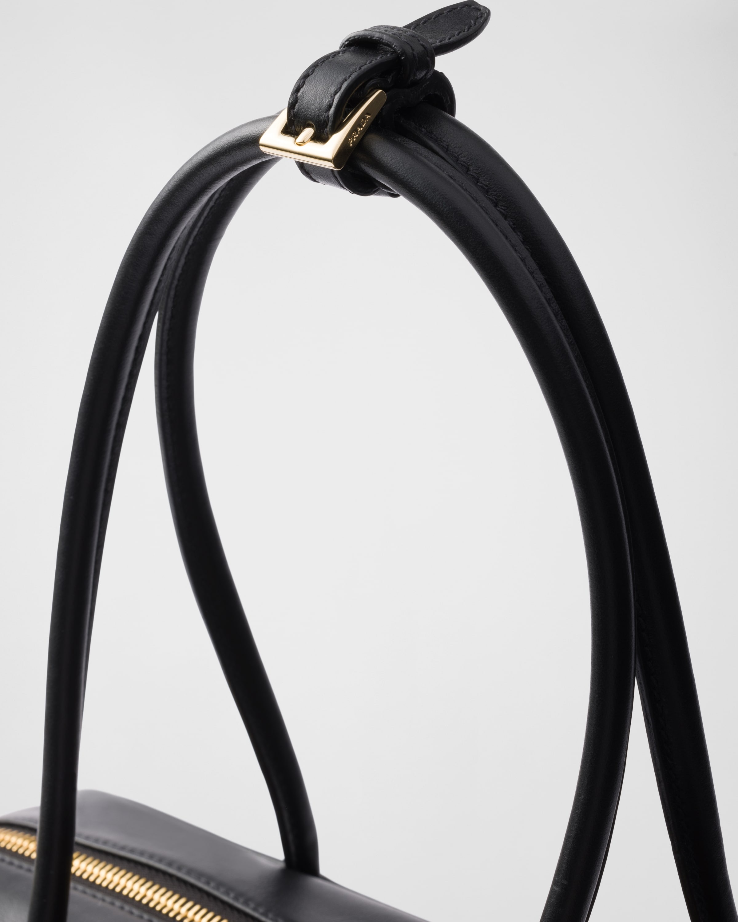 Large Re-Nylon and leather top-handle bag - 6
