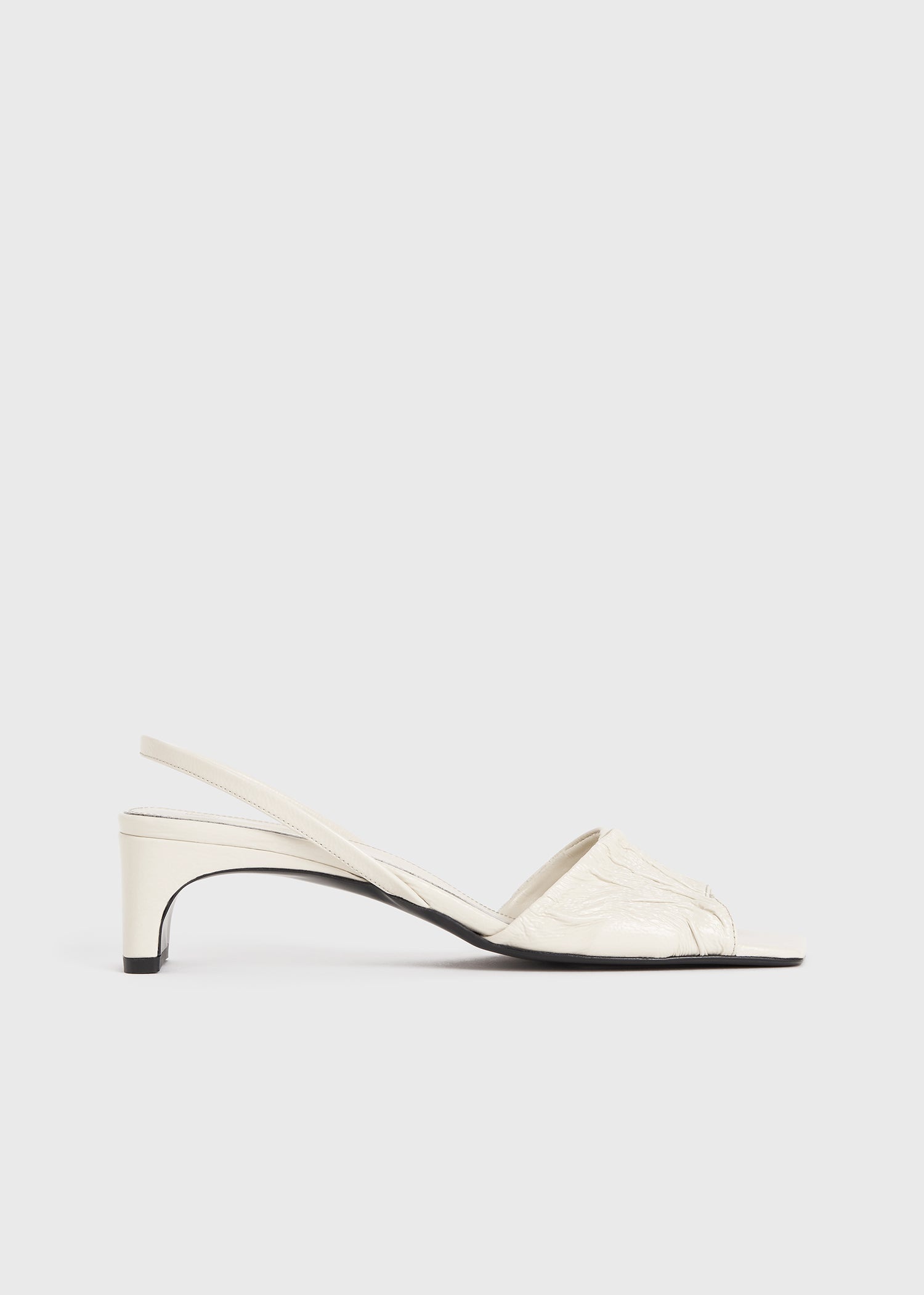 The Gathered Scoop-Heel Sandal snow - 1