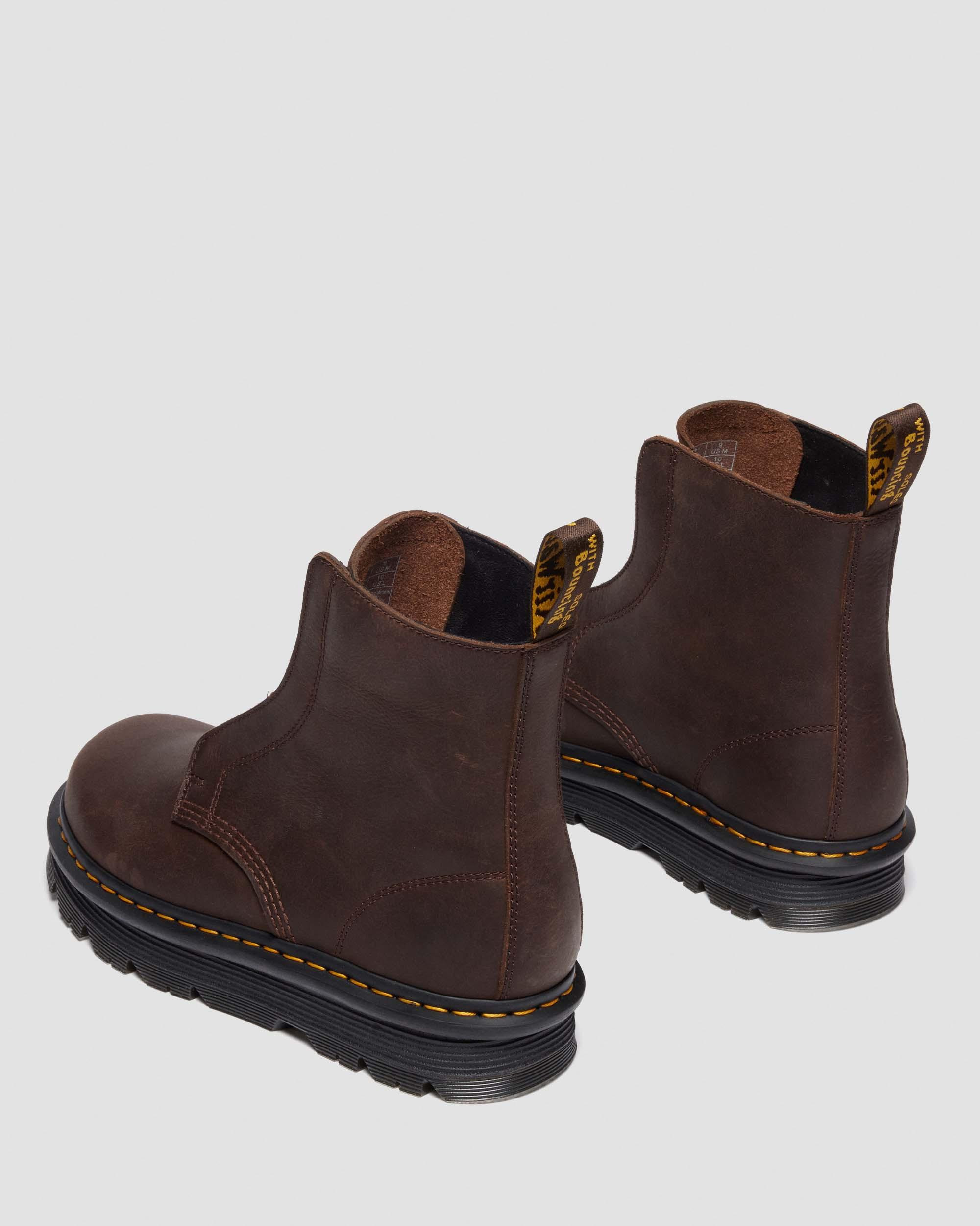 ZEBZAG LACELESS Slip On Leather Boots - 6