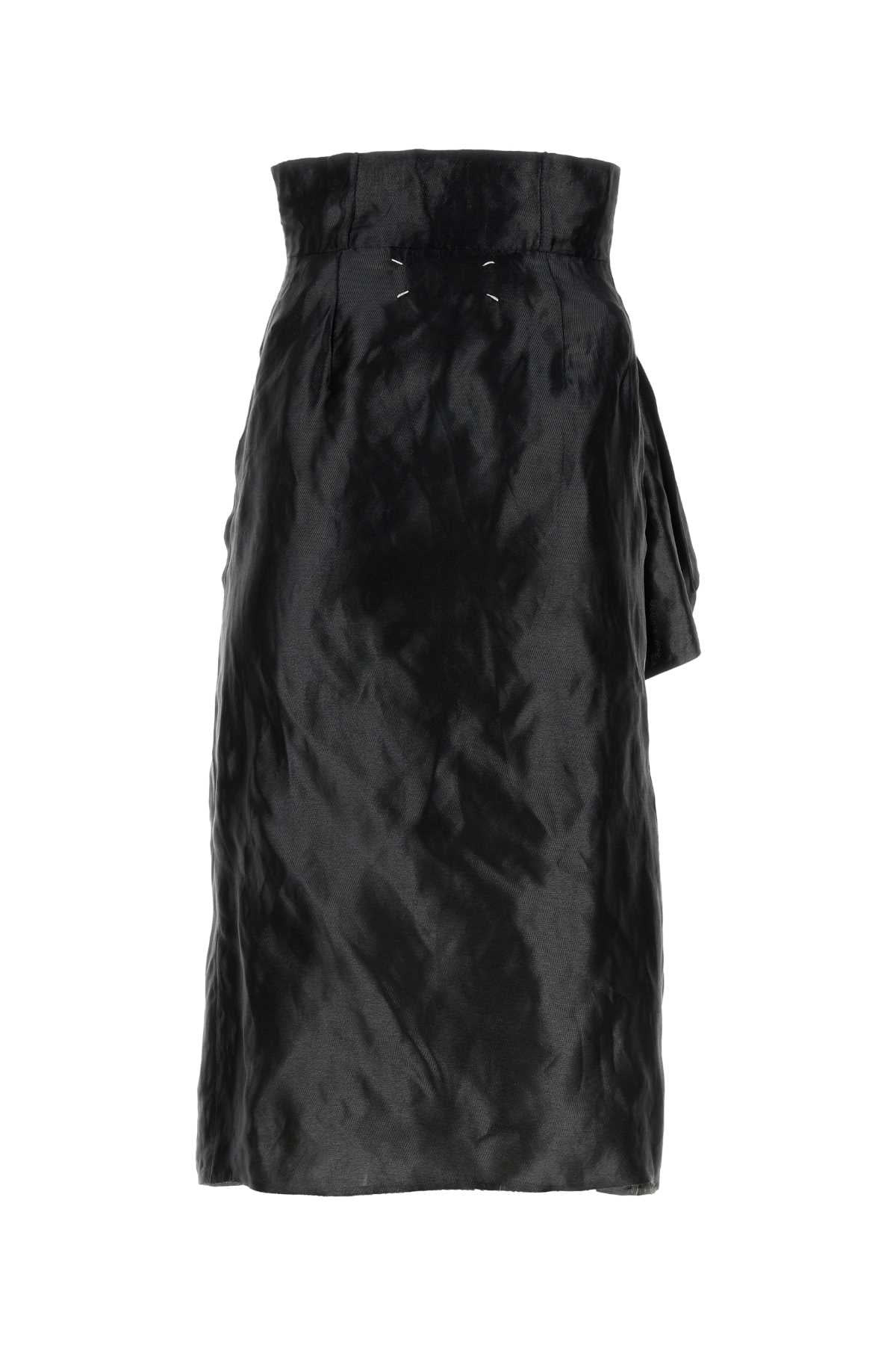 Maison Margiela Women Black Jersey Skirt - 2
