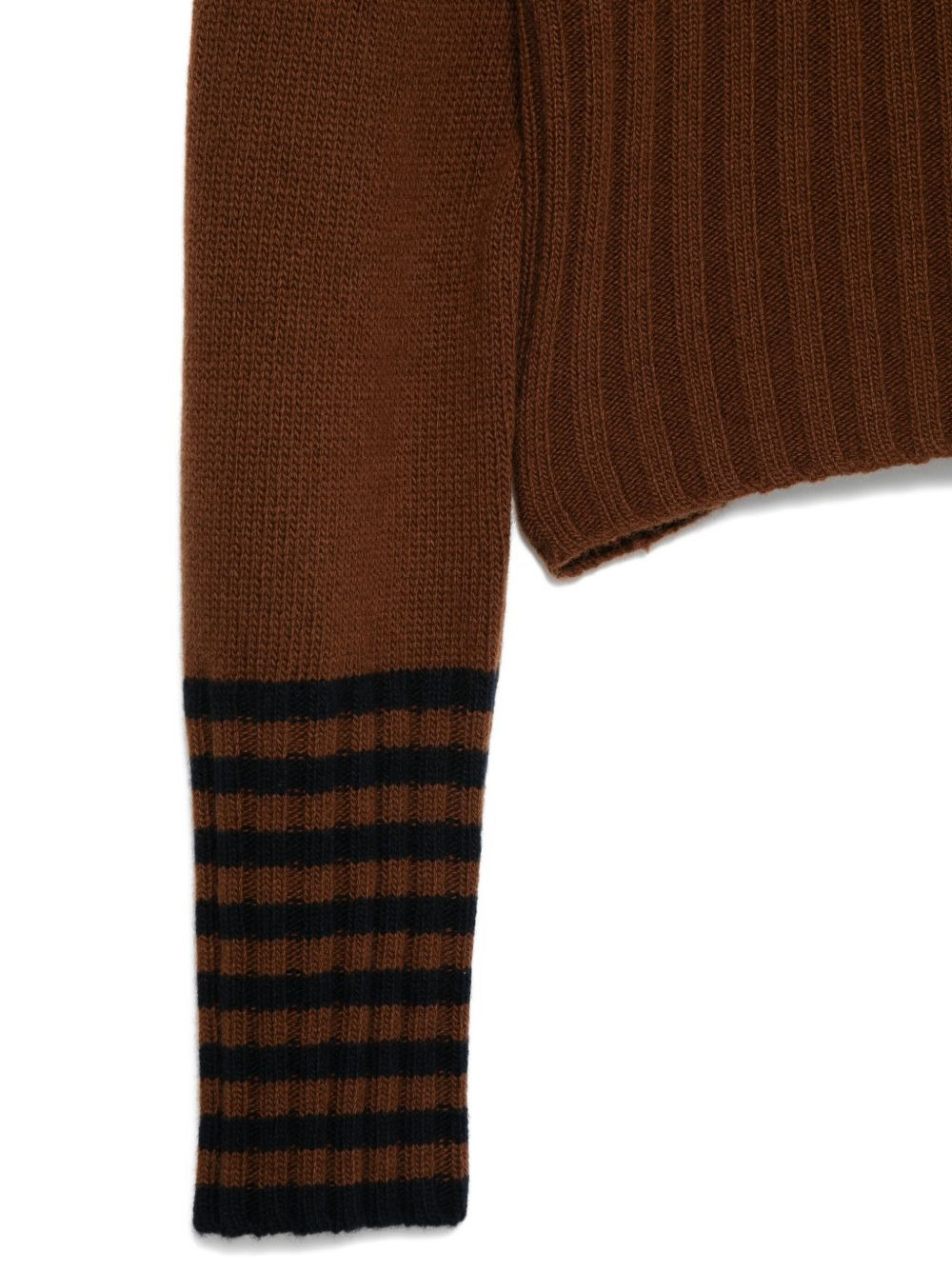 ribbed-cuff wool sweater - 3