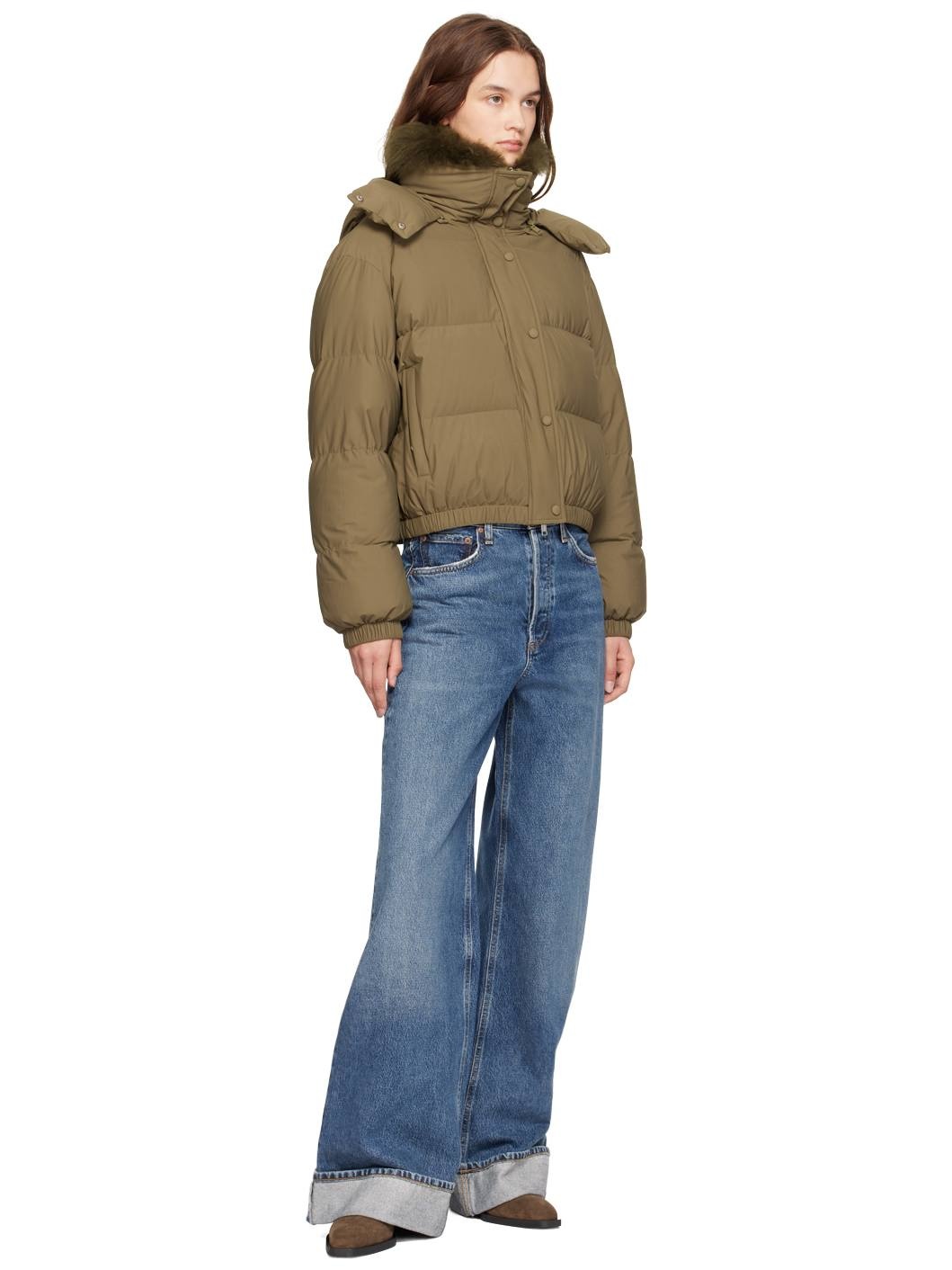 Green Short Down Jacket - 4