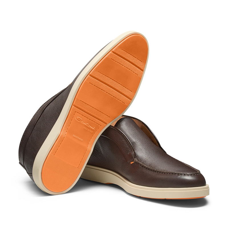 Men's dark brown tumbled leather desert boot 4