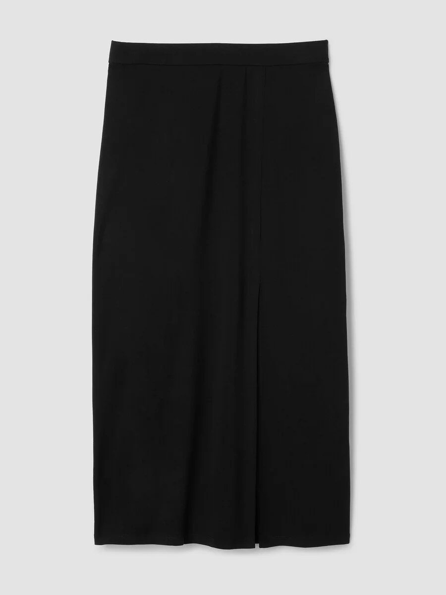 Stretch Jersey Knit Straight Skirt - 1