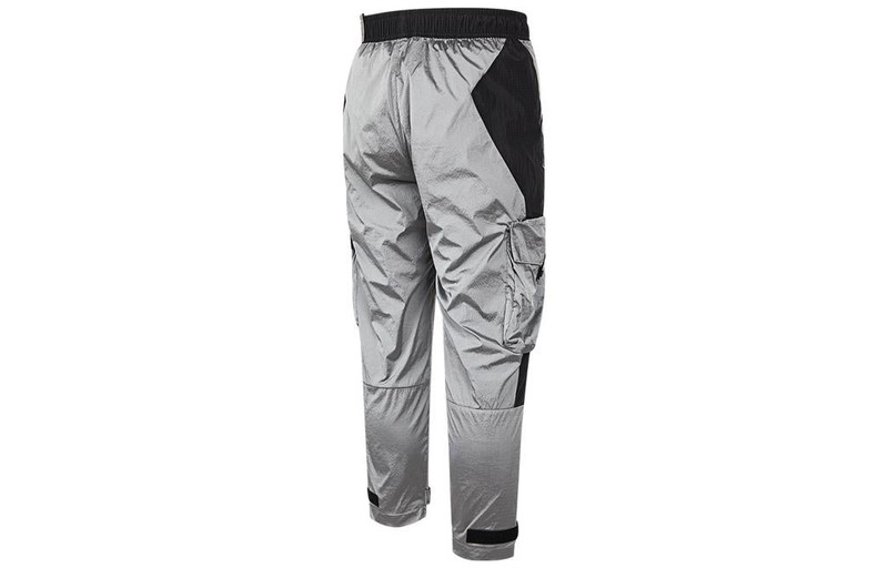 adidas adidas color block woven lace-up pants 'Grey' IC9251 outlook