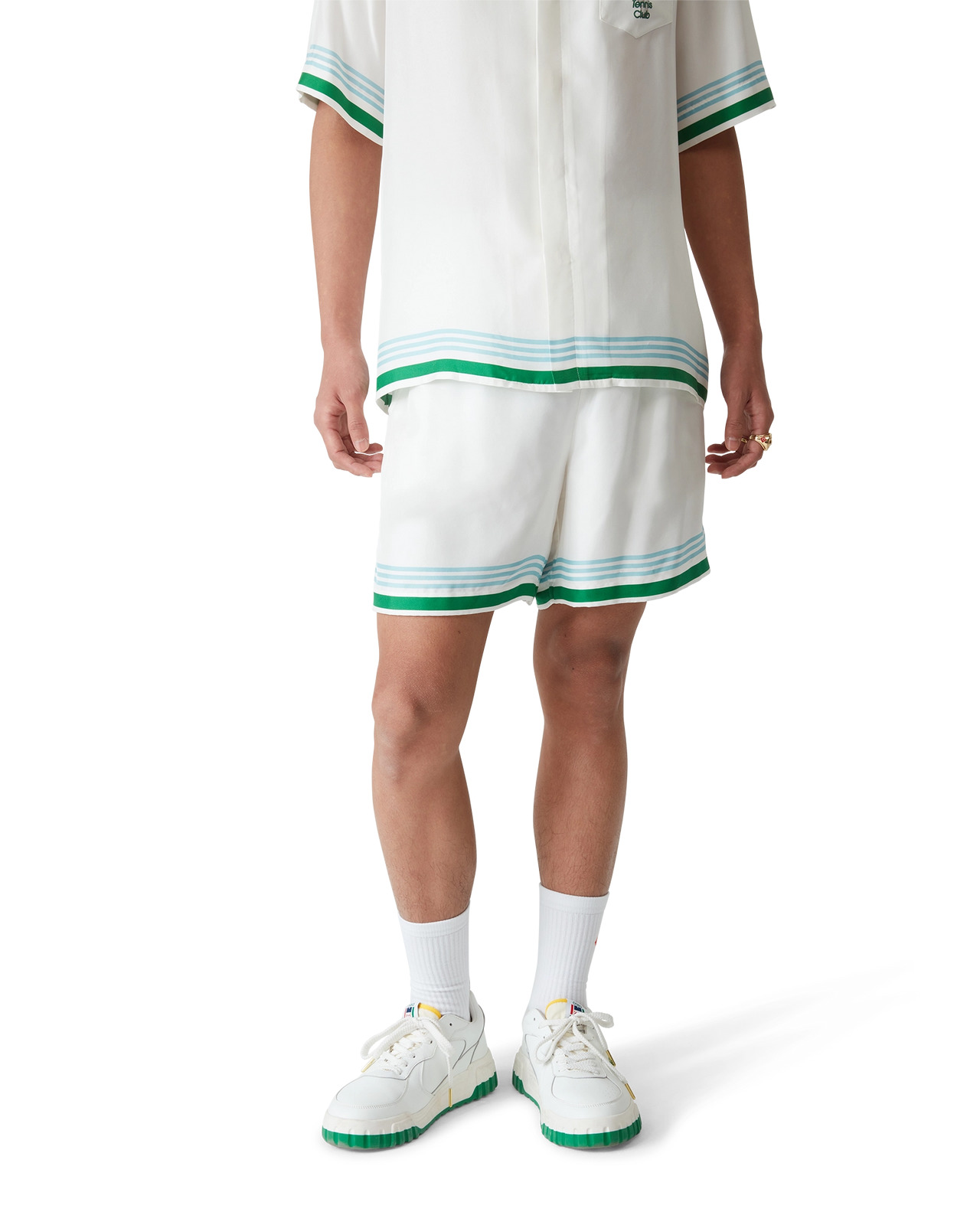 Metaphysical Tennis Icon Silk Shorts | Casablanca Paris - 4