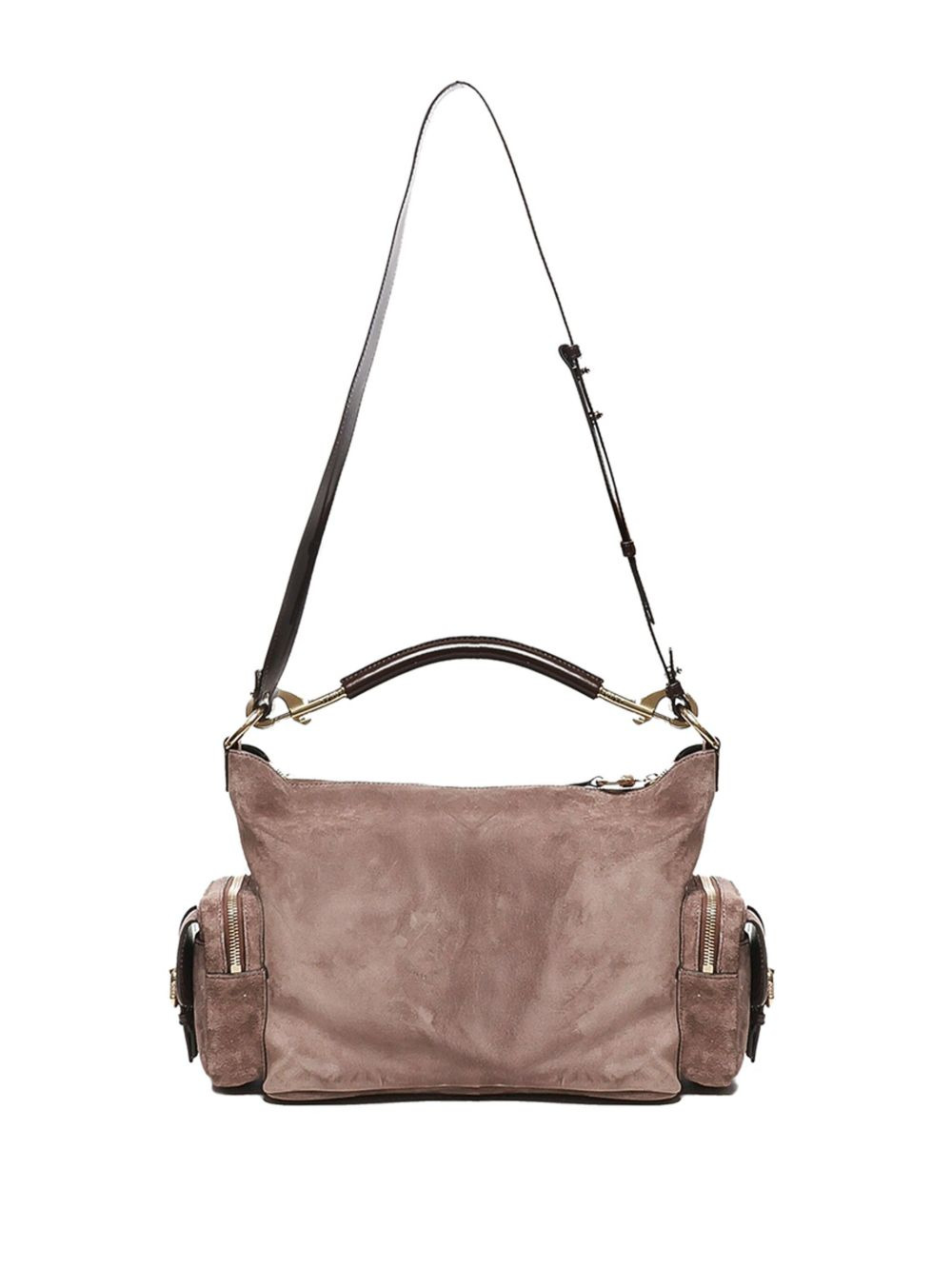 suede buckle cross-body bag - 2
