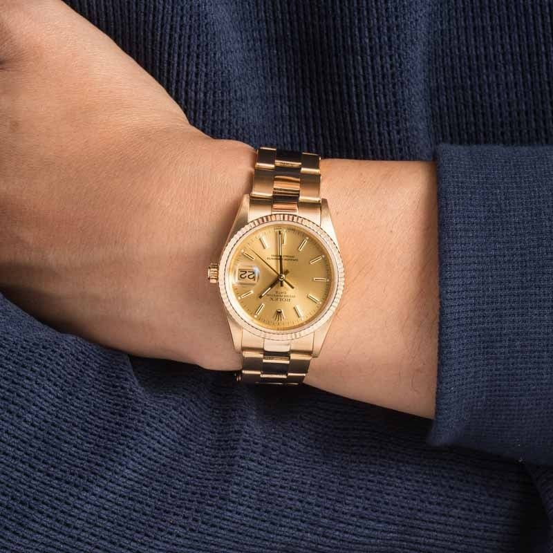 Rolex Date Ref 15238 Champagne Dial - 5