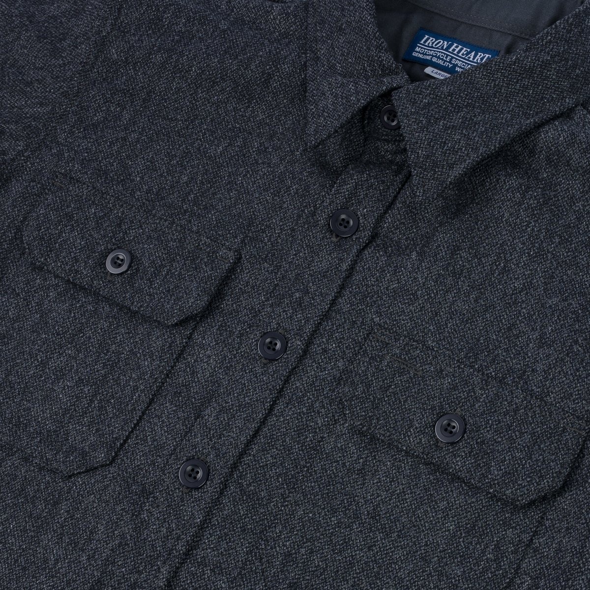 IHDR-434-ABC 14oz Fox Brothers® Arsenic Barleycorn Flannel CPO Shirt - Grey - 8
