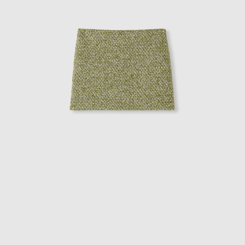 Wool cotton bouclé mini skirt 1