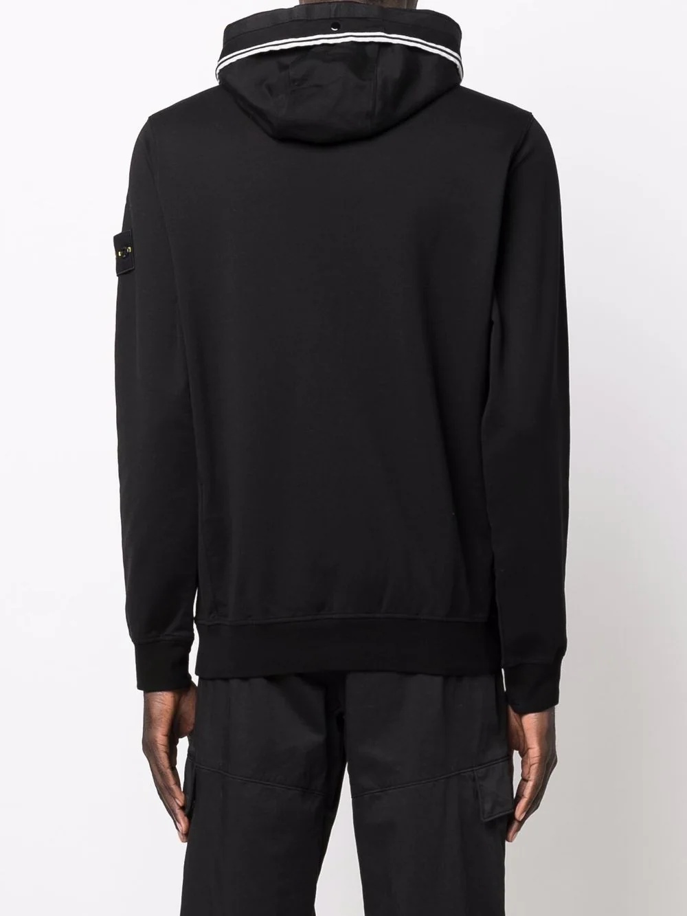 contrast piping logo hoodie - 4