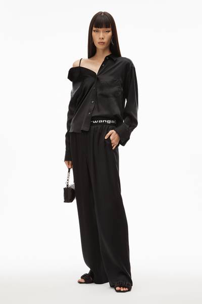 Alexander Wang LOGO ELASTIC PANT IN SILK CHARMEUSE outlook