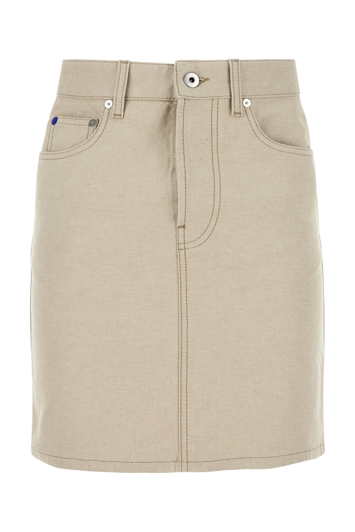 Sand denim mini skirt - 1