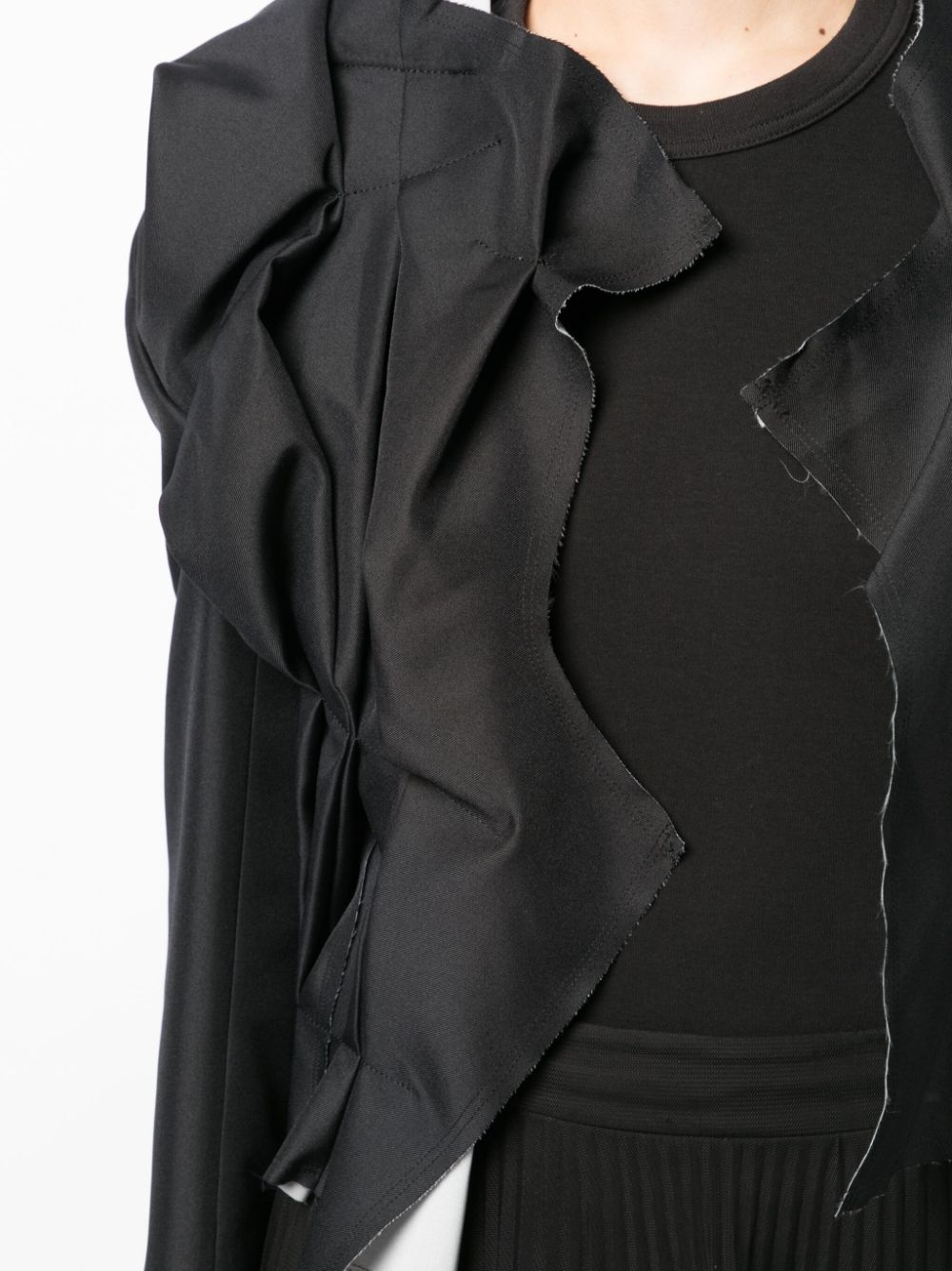 asymmetric layered-detail jacket - 5