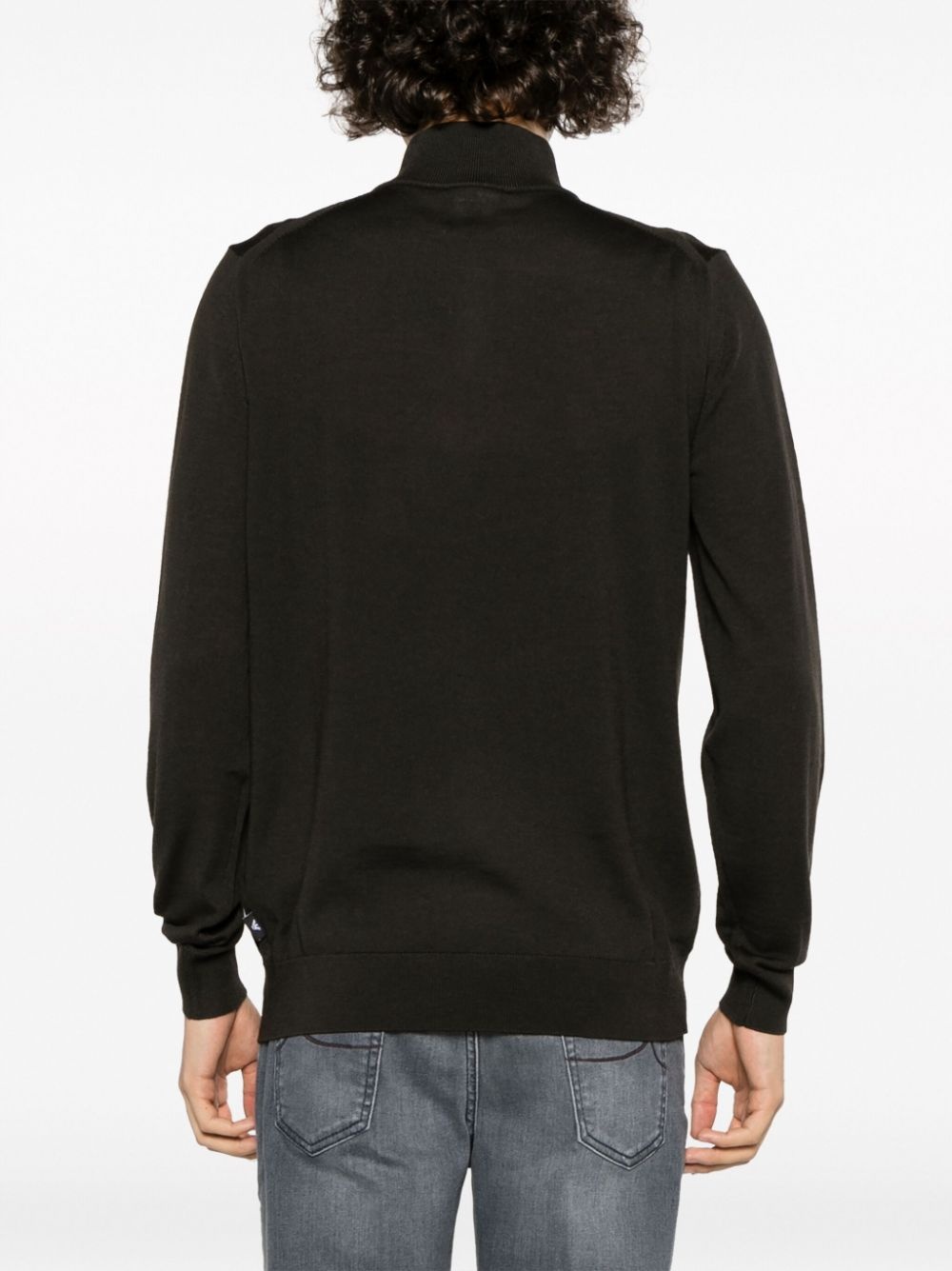 high-neck virgin wool jumper - 4