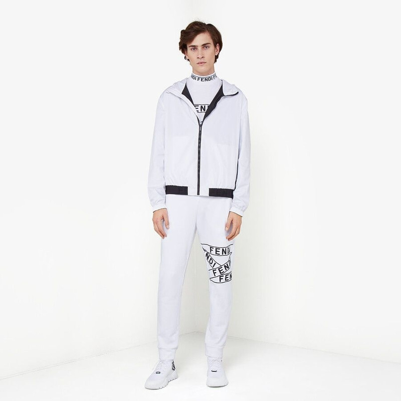 White tech mesh high-tops 5