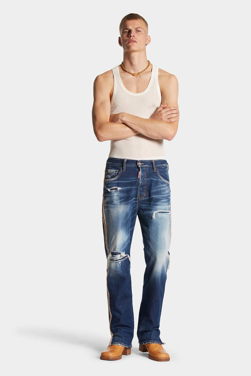 MEDIUM RIPPED KNEE WASH 642 JEANS 6