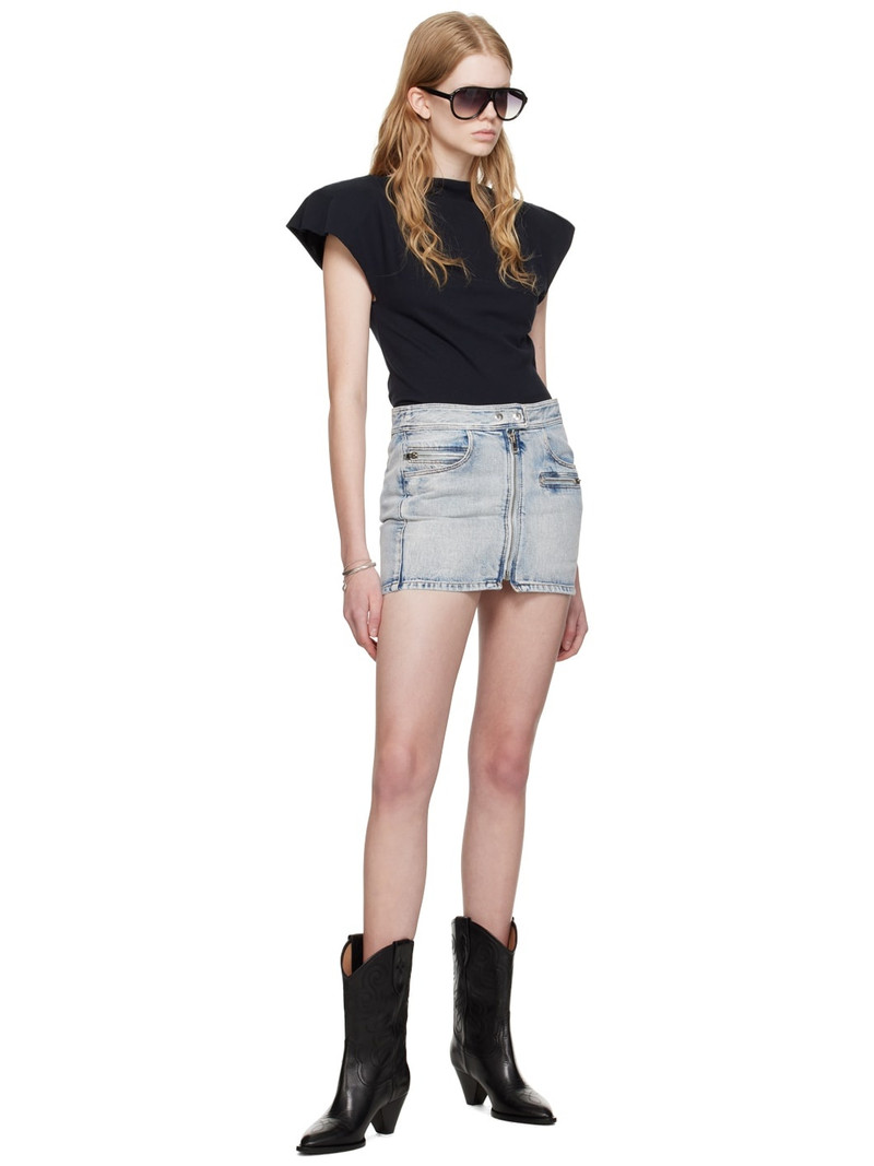 Isabel Marant Blue Caly Denim Miniskirt outlook