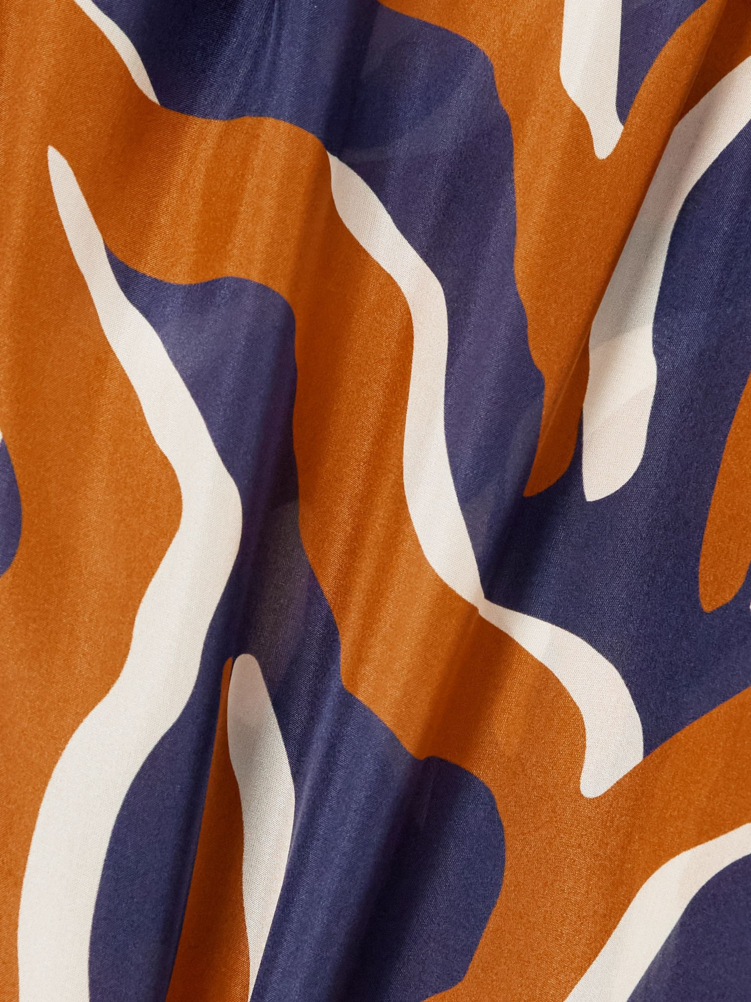 Continent Archipel printed silk-chiffon kaftan Brown - 4
