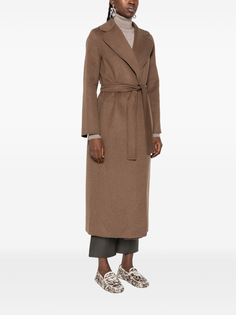 belted wrap coat - 3