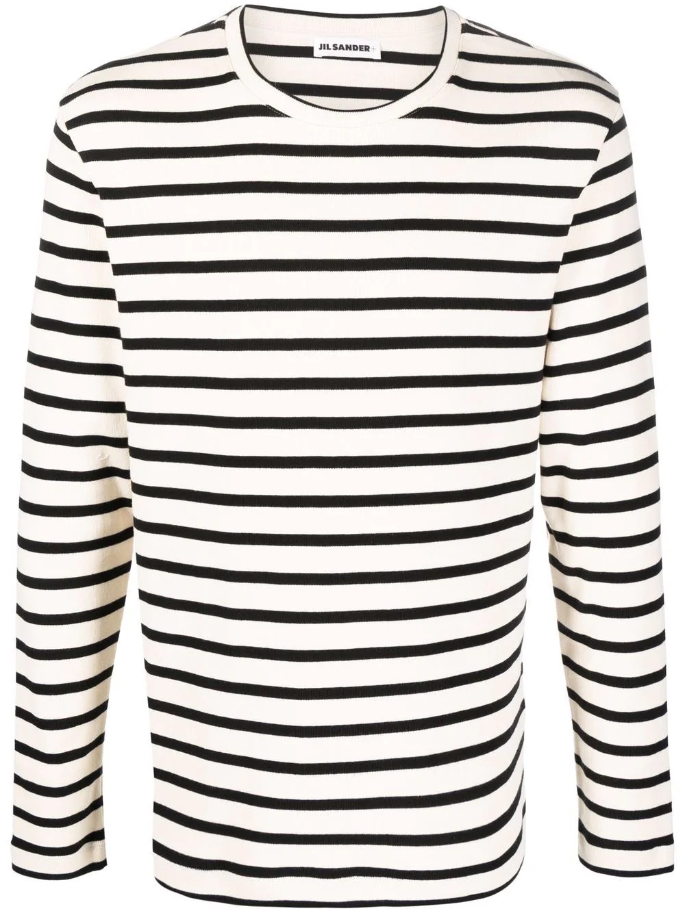 ribbed stripe-pattern knit jumper - 1