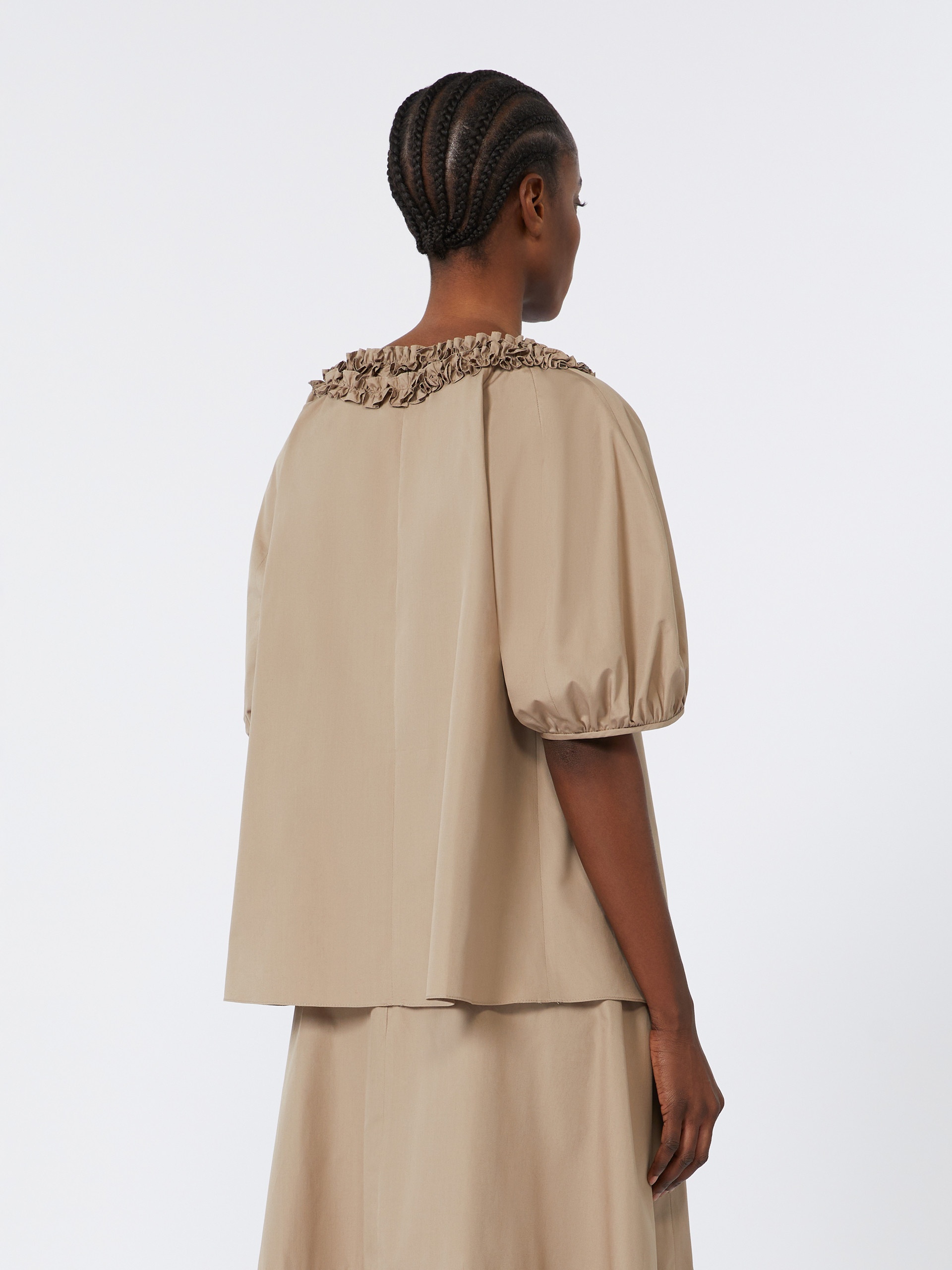 ORIANA Cotton poplin blouse - 4