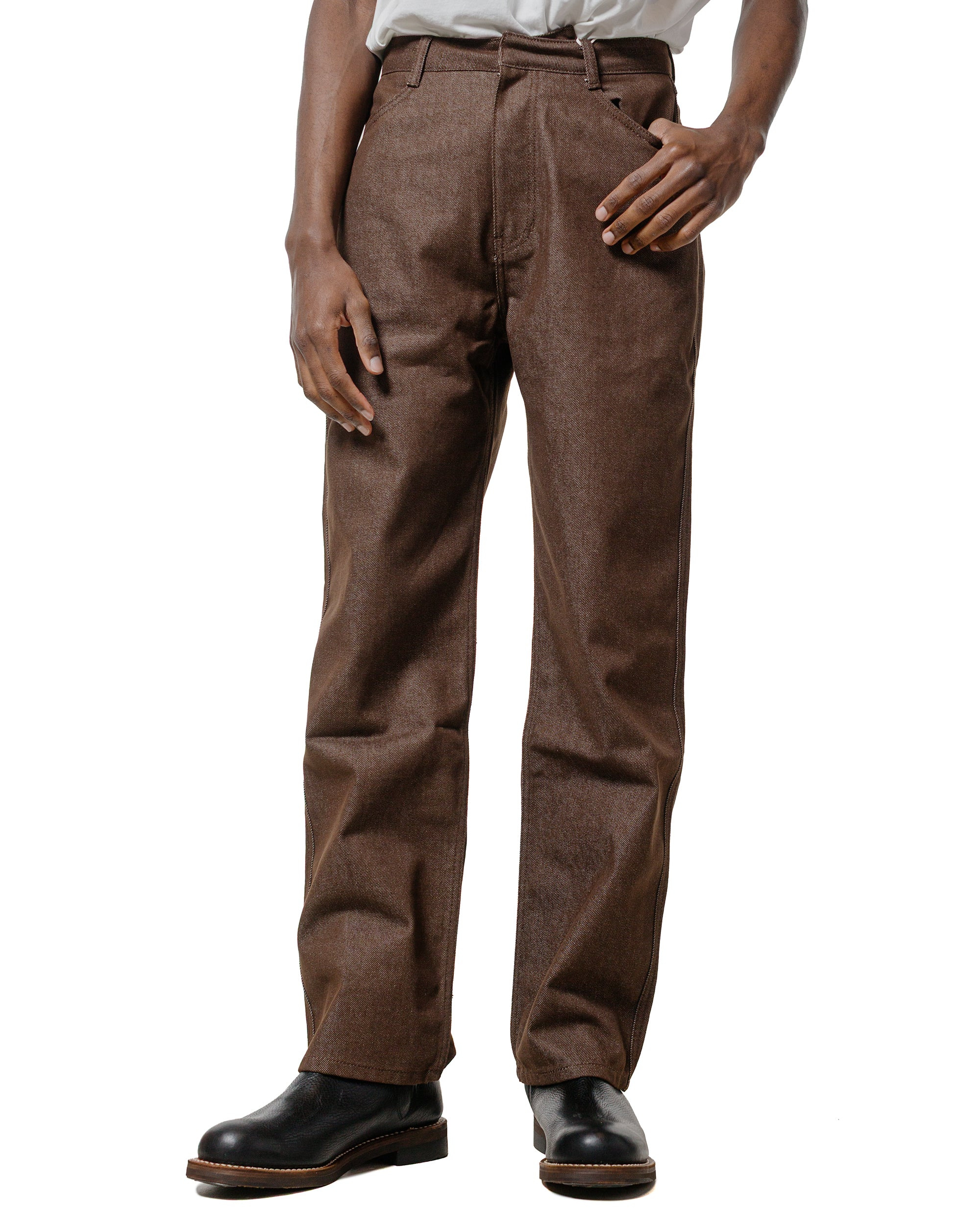 Men's Color Indigo Denim Brown - 2