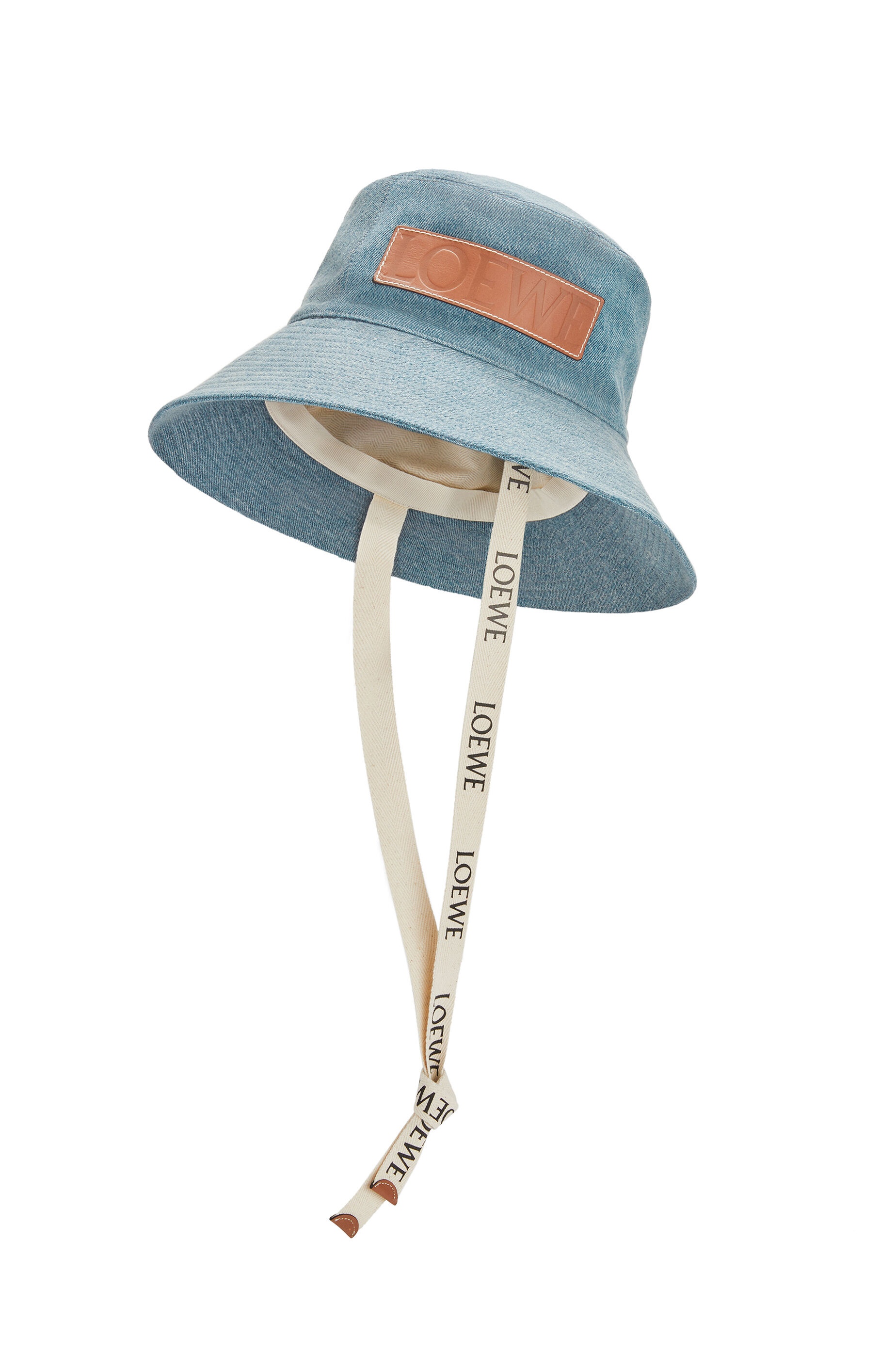 Fisherman hat in denim and calfskin - 1