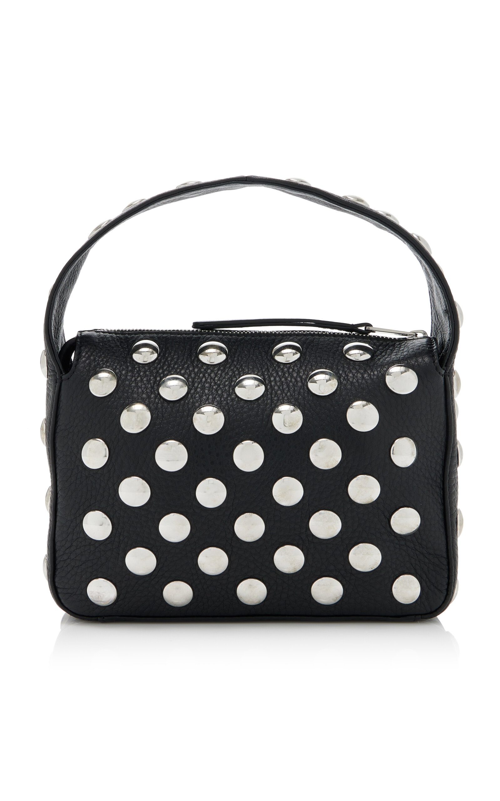 Elena Small Studded Leather Bag black - 4