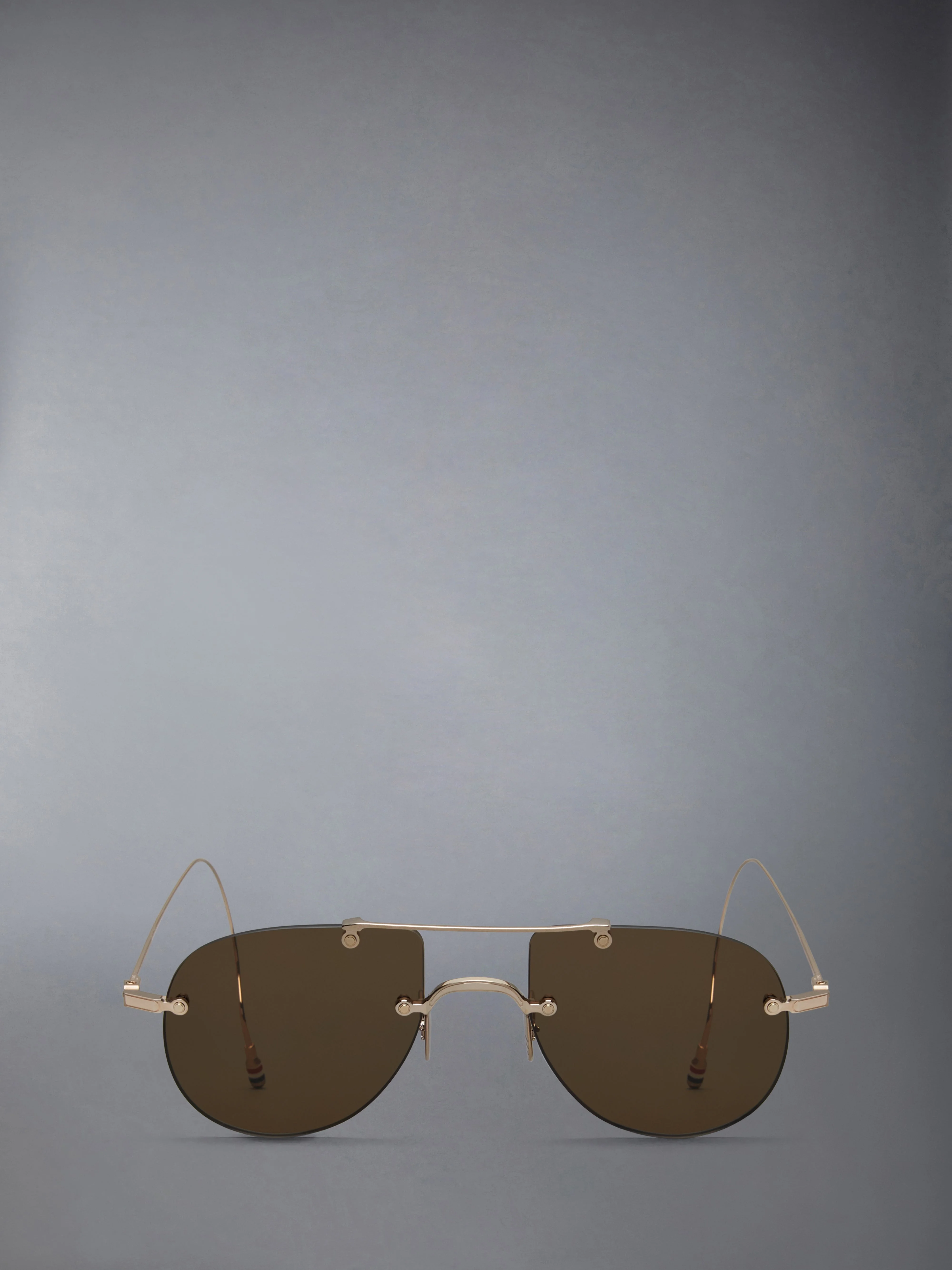 TITANIUM RIMLESS AVIATOR SUNGLASSES - 1
