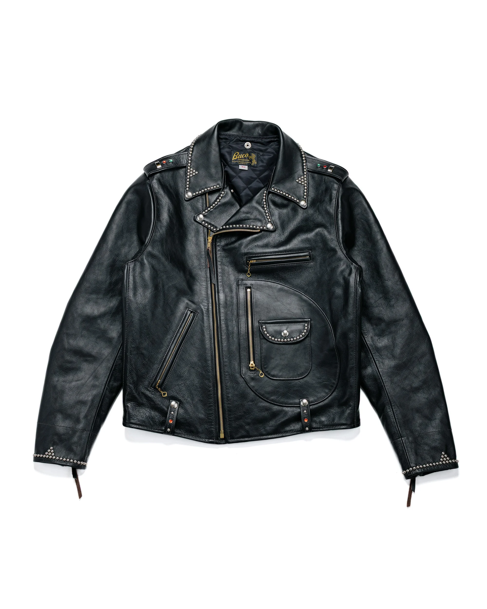 BJ24101 Buco J-24 Smoky Jim Leather Jacket Black - 1