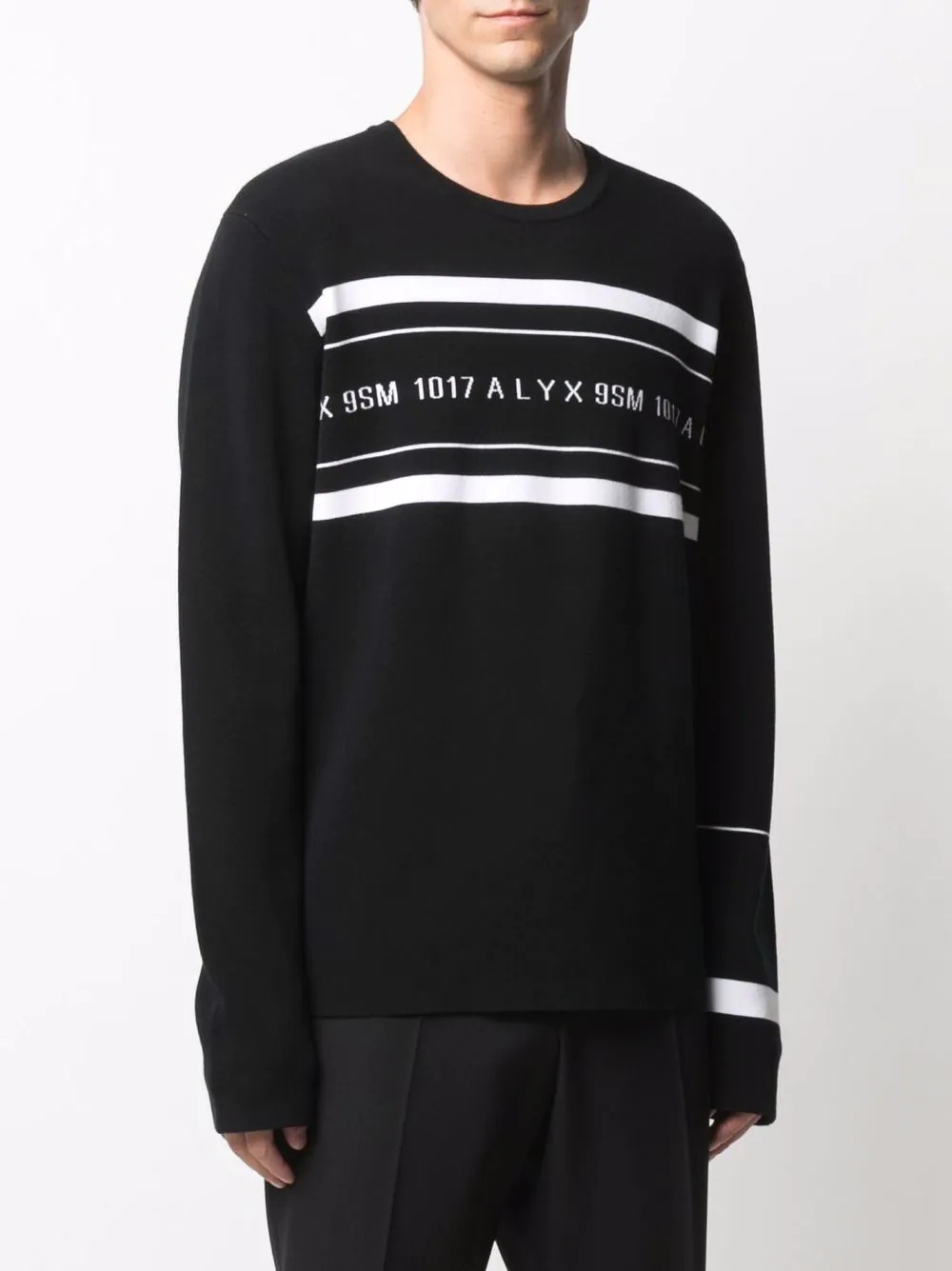 logo-print crew neck sweatshirt - 3