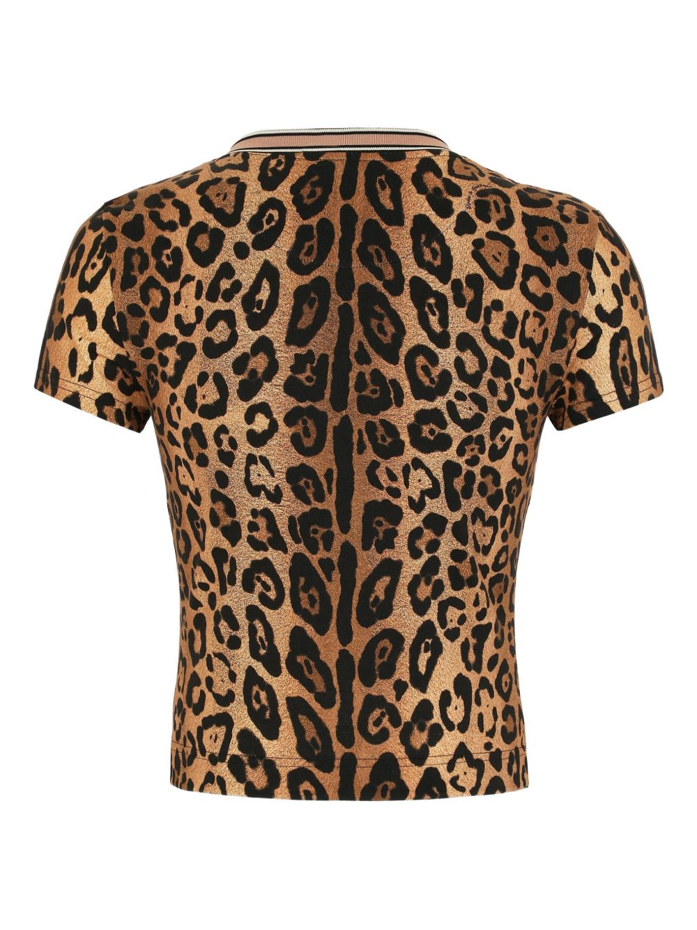 leopard-print crew-neck T-shirt - 2