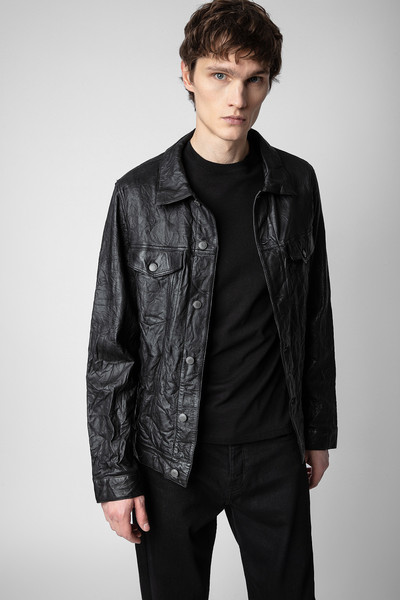 Zadig & Voltaire Creased leather base jacket outlook