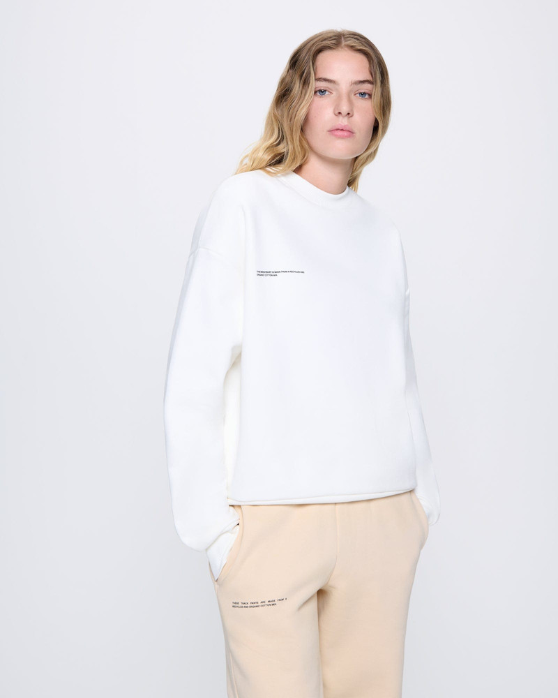 PANGAIA Womens 365 Heavyweight Sweatshirt - Off-White outlook